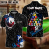 BlueJose Billiards Texas Flag 8 Ball Stars And Stripes Style Personalized Shirt (2 Colors)