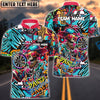 BlueJose Darts Funny Skull Colorful Graffiti Personalized Name, Team Name Shirt (4 Colors)