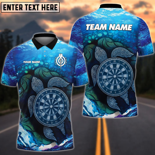 BlueJose Darts Ocean Turtle Target Customized Name, Team Name 3D Shirt (4 Colors)