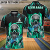 BlueJose Bowling And Pins Flaming Skull Personalized Name, Team Name 3D Shirt (4 Colors)