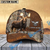 BlueJose Hunting Moose Leather Pattern Multicolor Personalized Cap