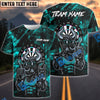 BlueJose Darts Dartboard Muscle Bull Rock N‚Äô Roll Grunge Personalized Name, Team Name Unisex Shirt (4 Colors)