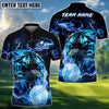 BlueJose Thunder Tiger Swing Golf Polo Shirt, Customized Name & Team Name 3D Shirts (4 Colors)