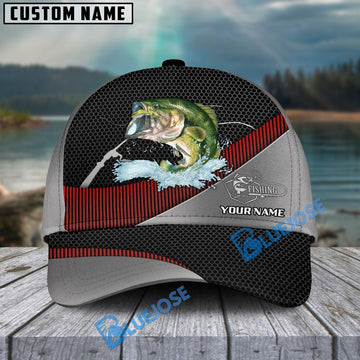 BlueJose Personalized Bass Fishing Metal Pattern Cap