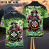 BlueJose Darts Pirate Reaper Dartboard Multicolor Options Personalized Name Shirt (4 Colors)