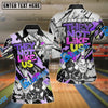 BlueJose Bowling & Pins Street Art ‚Äö√Ñ√∫They Not Like Us‚Äö√Ñ√π Cartoon Customized Name, Team Name 3D Shirt (4 Colors)
