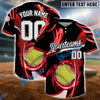 BlueJose Lightning Softball Jersey, Custom Name & Team Number 3D Shirt (4 Colors)