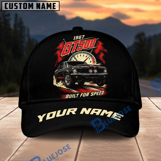 BlueJose Personalized Shelby GT500 Cap – Classic Mustang 'Built for Speed' Design