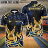 BlueJose Bowling And Pins Strike Warrior Golden Pattern Customized Name 3D Shirt (4 Colors)