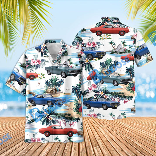 BlueJose Custom Car American Muscle Car 1970 Hawaiian Shirt