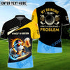 BlueJose My Drinking Team Has A Golfing Problem Funny Golf Polo Shirt, Custom Name Golf 3D Shirts
