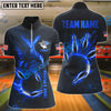 BlueJose Bowling And Pins Flame Phoenix American Flag Customized Name 3D Shirt (4 Colors)