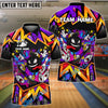 BlueJose Skater Bowling Ball Attack Customized Name, Team Name 3D Shirt (4 Colors)