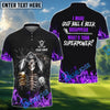 BlueJose I Make Golf Ball And Beer Skull Golf Polo Shirt, Customized Name & Team Name 3D Shirts (4 Colors)