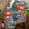 BlueJose Never Give Up Graffiti Golf Shirt Customized Name, Team Name 3D Shirts (4 Colors)