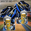 BlueJose Bowling And Pins Funny Beer Customized Name 3D Shirt (4 Colors)