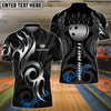 BlueJose Bowling And Pins Golden Ball Crown Tribal Pattern Customized Name 3D Shirt (6 Colors)