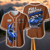 Bluejose Racing Car "Full Throttle No Apologies" Supercar Baseball Jersey