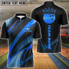 BlueJose Bowling Golden Strike Customized Name, Team Name 3D Shirt (4 Colors)