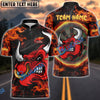 BlueJose Darts Fire Bull Customized Name, Team Name 3D Shirt (4 Colors)