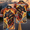 BlueJose Darts Flame Wolf Multicolor Options Personalized Name Shirt (4 Colors)