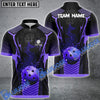 BlueJose Pickleball Flame Hexagon Pattern Personalized Name, Team Name Unisex Shirt (4 Colors)