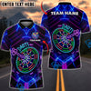 BlueJose Darts Neon Glow Personalized Name, Team Name Shirt (4 Colors)