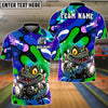 BlueJose Bowling And Pins Funny Alligator Ball Cartoon Style Customized Name, Team Name 3D Shirt (4 Colors)