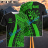 BlueJose Darts Tribal Pattern Personalized Name, Team Name Pocket Shirt (4 Colors)