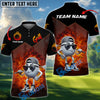 BlueJose Golf Funny Ball Multicolor Customized Name, Team Name 3D Shirts (4 Colors)
