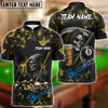 BlueJose Billiards Ball 8 Death Skeleton & Beer Personalized Shirt (6 Colors)