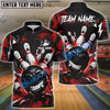 BlueJose Bowling And Pins Cool Gangster Strike Customized Name, Team Name 3D Shirt (6 Colors)