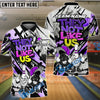 BlueJose Bowling & Pins Street Art ‚Äö√Ñ√∫They Not Like Us‚Äö√Ñ√π Cartoon Customized Name, Team Name 3D Shirt (4 Colors)
