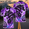 BlueJose Darts Flame Wolf Multicolor Options Personalized Name Shirt (4 Colors)