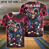 BlueJose Bowling Hiphop Gorilla Design Customized Name, Team Name 3D Shirt (4 Colors)