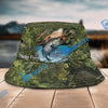 BlueJose Striped Bass Camouflage Custom Name Bucket Hat