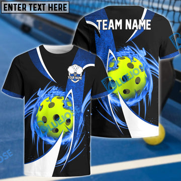 BlueJose Pickleball Wind Blade Personalized Name, Team Name Unisex Shirt (4 Colors)