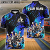 BlueJose Bowling And Pins Angry Ball Beer Party Customized Name, Team Name 3D Shirt (4 Colors)