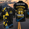BlueJose Darts Beer Time Camo Style Personalized Name, Team Name Shirt (4 Colors)