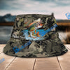 BlueJose Pike Camouflage Custom Name Bucket Hat