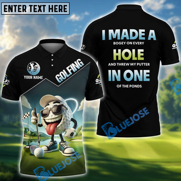 BlueJose I Made A Bogey On Every Hole Golf Polo Shirt Custom Name, Team Name 3D Shirts