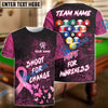 BlueJose Billiards Ball 8 Shoot For Change Hope For Awareness Personalized Name, Team Name Unisex Shirt (4 Colors)