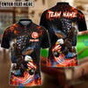 BlueJose Billiard 8 Ball Eagle Fire Flame Personalized Name Shirt (4 Colors)