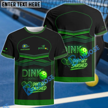 Funny Pickleball Shirt, Custom Name Pickleball Jersey, Dink Responsibly Pickleball Shirts