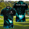 BlueJose Golf Flame Dragon Customized Name, Team Name 3D Shirts (4 Colors)