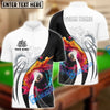 BlueJose Billiards Ball 8 Colorful Paint Personalized Name Shirt