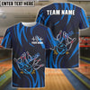 BlueJose Bowling Neon Explosion Customized Name, Team Name 3D Shirt (4 Colors)