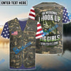 BlueJose  American Fishing Vest Personalized Name 3D Shirt