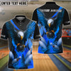 BlueJose Bowling And Pins American Bald Eagle Customized Name, Team Name 3D Shirt (4 Colors)