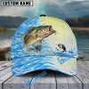BlueJose Fishing Blue Lake Pattern Personalized Cap (13 Breeds)